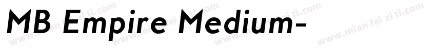 MB Empire Medium字体转换